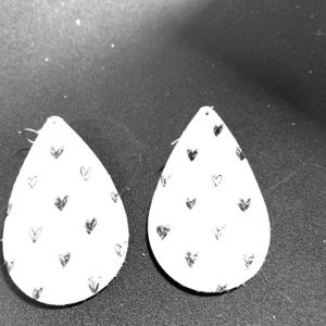 Large leather earrings